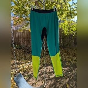 Columbia Base Layer Green and Blue Active Leggings